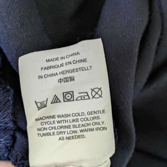 J. Crew Relaxed Jumpsuit S Linen Lyocell Drawstring Navy Blue Comfy Flowy - Picture 12 of 15